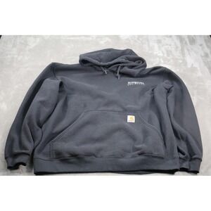 Carhartt Hoodie Mens Large Black Horrocks Engineers Pullover Fleece K121-BLK